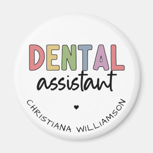 Aangepaste naam Dental Assistant Cadeaubon Magneet