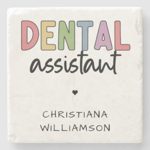 Aangepaste naam Dental Assistant Cadeaubon Stenen Onderzetter