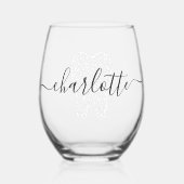 Aangepaste naam Dental Leopard Print Tooth Cadeau Wijnglas Zonder Voet (Voorkant)