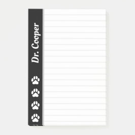 Aangepaste naam dierenarts gepersonaliseerd gelini post-it® notes