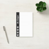 Aangepaste Naam Dierenarts Gepersonaliseerde Lined Post-it® Notes (Kantoor)