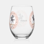 Aangepaste Naam Dierenriem Teken Boogschutter Wijnglas Zonder Voet (Voorkant)