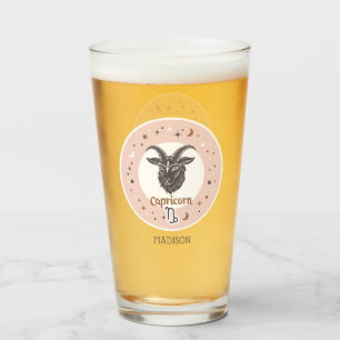 Aangepaste naam Dierenriem Teken Steenbok Glas