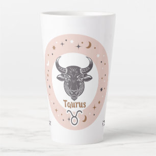 Aangepaste naam Dierenriem Teken Stier Latte Mok