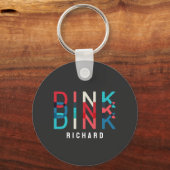 Aangepaste naam Dink Gepersonaliseerd Pickleball G Sleutelhanger (Achterkant)