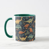 Aangepaste naam Dinosaurus Patroon Mok (Links)