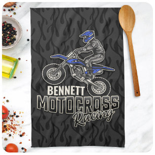 Aangepaste NAAM Dirt Bike Rijder Motocross Racing Theedoek