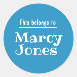 Aangepaste naam Dit behoort tot gepersonaliseerde  Ronde Sticker
