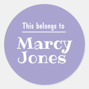 Aangepaste naam Dit behoort tot gepersonaliseerde  Ronde Sticker
