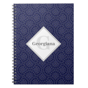 Aangepaste naam Ditsy Winter Snow Angels Sneeuwman Notitieboek