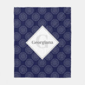 Aangepaste naam Ditsy Winter Snow Angels Snowmen S Fleece Deken (Voorkant)