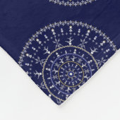 Aangepaste naam Ditsy Winter Snow Angels Snowmen S Fleece Deken (Hoek)