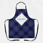 Aangepaste naam Ditsy Winter Snow Angels Snowmen S Schort (Voorkant)