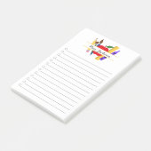 Aangepaste naam docent terug naar school post-it® notes (Schuin)