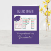Aangepaste naam Doctor Physical Therapy Afstuderen Kaart (Gele Bloem)