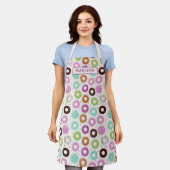 Aangepaste naam Donut Pattern-pagina's Schort (Gedragen)