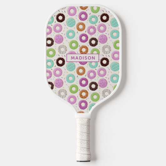 Aangepaste naam Donut Pattern Pickleball Paddle (Voorkant)