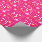 Aangepaste naam Dorian 75-jarig omslag Cadeaupapier (Hoek)