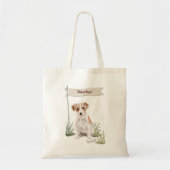 Aangepaste naam: dragerhaasje Jack Russell Pet Dog Tote Bag (Voorkant)