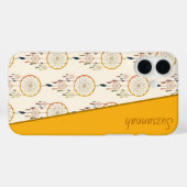 Aangepaste naam drocatcher Feather Pattern Boho Case-Mate iPhone Case (Achterkant (horizontaal))