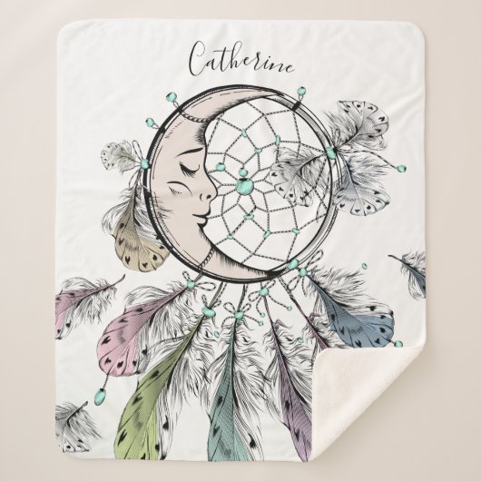 Aangepaste naam drocatcher fleece deken (Voorkant)