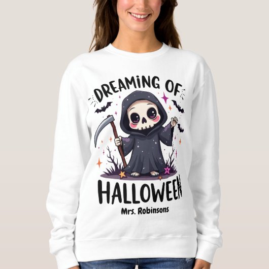 Aangepaste naam Dromen van Halloween Kawaii Trui (Voorkant)