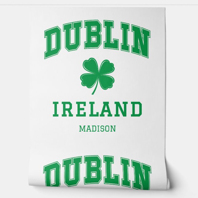 Aangepaste naam Dublin Ierland Behang (Afrollen)