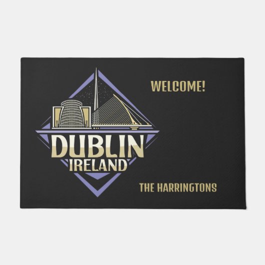 Aangepaste naam Dublin Ierland Deurmat (Voorkant)
