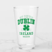Aangepaste naam Dublin Ierland Glas (Achterkant)