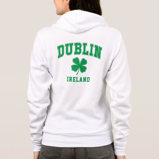 Aangepaste naam Dublin Ierland Hoodie (Achterkant)