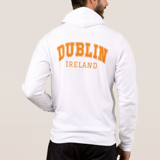 Aangepaste naam Dublin Ierland Hoodie (Achterkant)