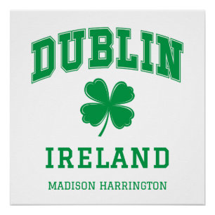 Aangepaste naam Dublin Ierland Perfect Poster