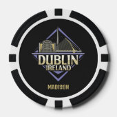 Aangepaste naam Dublin Ierland Poker Chips (Voorkant)