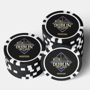 Aangepaste naam Dublin Ierland Poker Chips