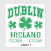 Aangepaste naam Dublin Ierland Sticker (Vel)