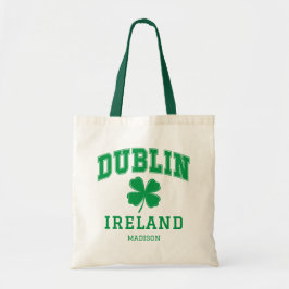 Aangepaste naam Dublin Ierland Tote Bag
