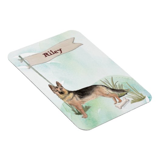 Aangepaste naam Duitse herderschapstig Magneet (Rechterzijde)