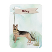 Aangepaste naam Duitse herderschapstig Magneet (Verticaal)