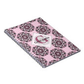 Aangepaste naam Dusky Roos Cherry Blossom Dot Mand Notitieboek (Rechterzijde)