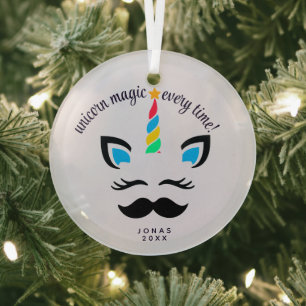 Aangepaste Naam Eenhoorn Kerst Ornament