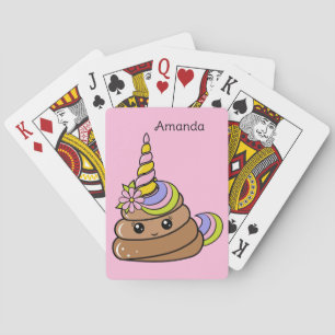Aangepaste Naam Eenhoorn Poep Pokerkaarten