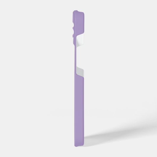 Aangepaste Naam Eenvoudige Minimale Plain Lavendel iPhone Hoesje (Linkerkant)