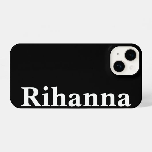 Aangepaste Naam Eenvoudige Minimale Plain Zwarte K iPhone Hoesje (Achterkant horizontaal)