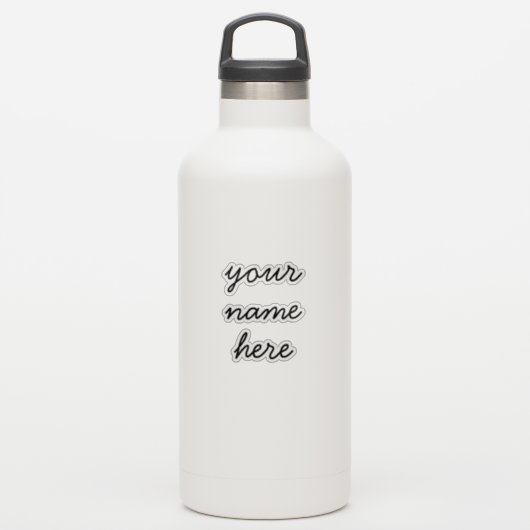Aangepaste naam Eenvoudige Minimale Script-Sticker Sticker (Waterfles)