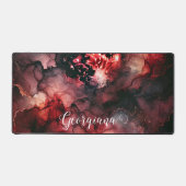 Aangepaste Naam Eerie Bloed Maan Halloween Alcohol Bureaumat (Voorkant)