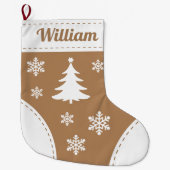 Aangepaste naam elegant kerststooking grote kerstsok (Voorkant)