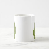 Aangepaste naam Elegante groene cactus Koffiemok (Center)