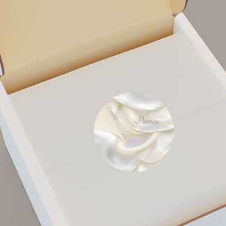 Aangepaste naam Elegante Moeder van de Parel Shell Ronde Sticker