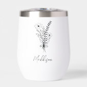 Aangepaste naam, Elegante typografie bloem bos (Voorkant)