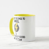 aangepaste naam Elektricien cadeau Grappige Elektr Mok (Voorkant links)